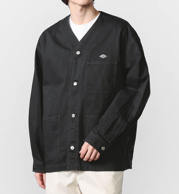 DANTON「DANTON | ドリル カラーレスジャケット MEN」|デニムジャケット|