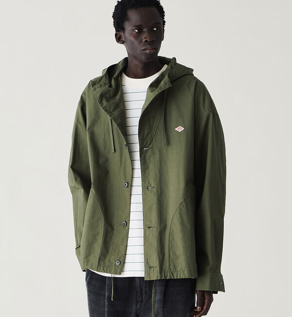 DANTON「DANTON | コットンリネン ショートフードジャケット MEN」|テーラードジャケット|