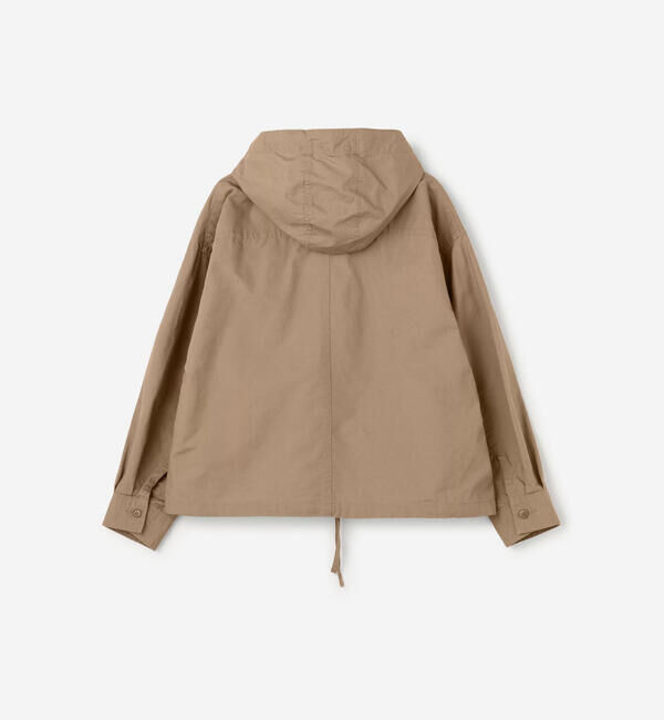 DANTON「DANTON | コットンリネンダンプ ショートフードジャケット WOMEN」|テーラードジャケット|