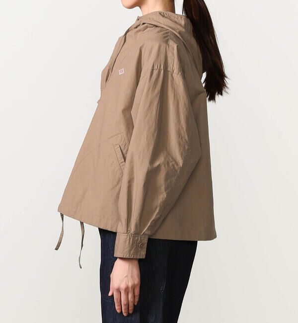 DANTON「DANTON | コットンリネンダンプ ショートフードジャケット WOMEN」|テーラードジャケット|