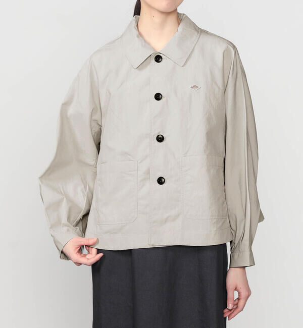DANTON「DANTON | ナイロンタッサー ドルマンスリーブジャケット WOMEN」|テーラードジャケット|GREIGE