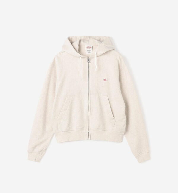 DANTON「DANTON | コットンテリー ジップパーカー WOMEN」|スウェット・ジャージ|ECRU