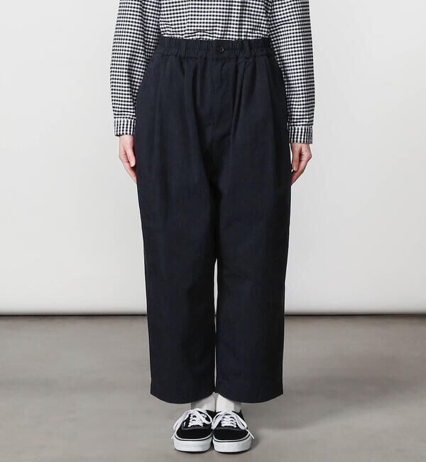 DANTON「DANTON | コットンナイロンツイル 2タックワイドイージーパンツ WOMEN」|チノ|