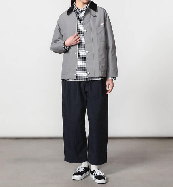 DANTON「DANTON | コットンナイロンツイル 2タックワイドイージーパンツ WOMEN」|チノ|