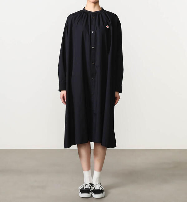 DANTON「DANTON | ブロード ギャザーシャツワンピース WOMEN」|ワンピース|