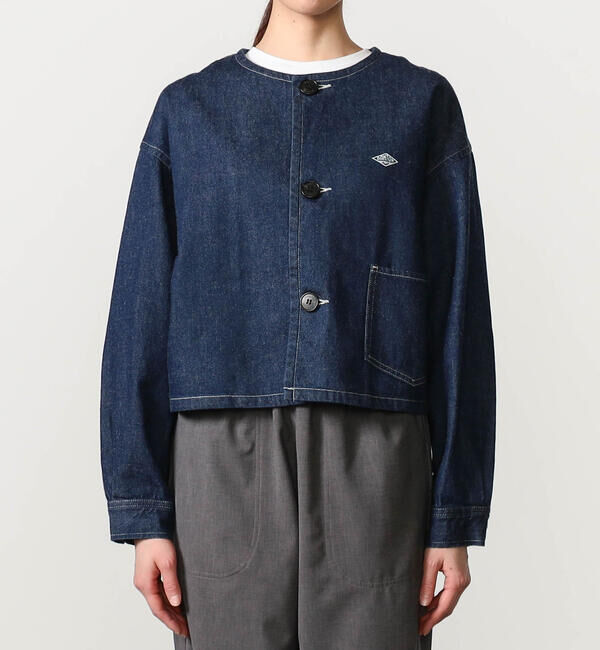 DANTON「DANTON | 11ozデニム ノーカラーショートジャケット WOMEN」|その他|