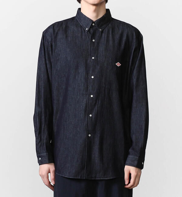 DANTON「DANTON | デニムダンガリー ボタンダウン長袖シャツ MEN」|シャツ・ブラウス|