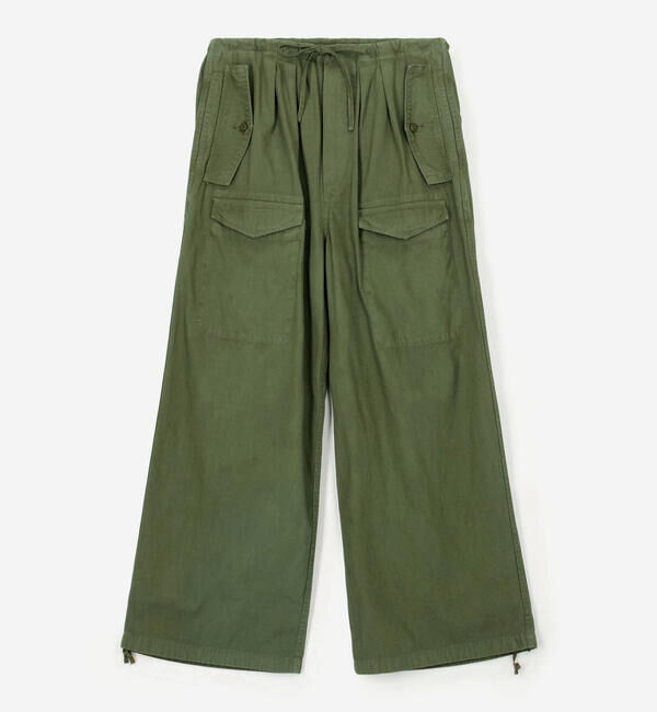  「TICCA | カーゴ ワイドイージーパンツ WOMEN」|チノ|KHAKI系1