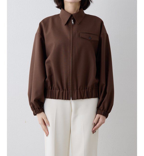  「平織りジップブルゾン」|ブルゾン・スタジャン|