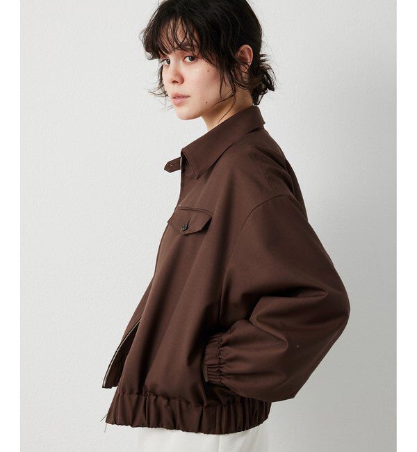  「平織りジップブルゾン」|ブルゾン・スタジャン|