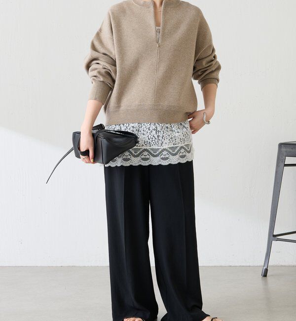  「ジップスウェットライクニット」|ニット・セーター|