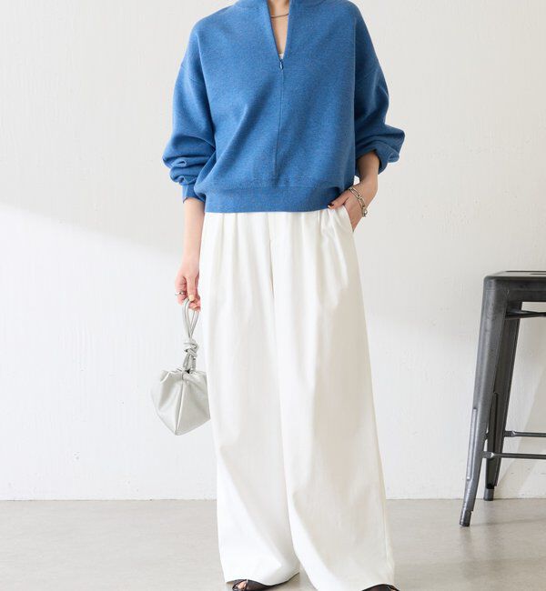  「ジップスウェットライクニット」|ニット・セーター|