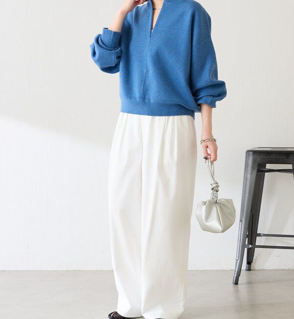  「ジップスウェットライクニット」|ニット・セーター|