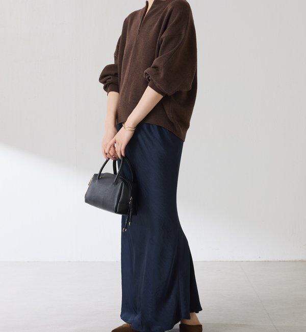  「ジップスウェットライクニット」|ニット・セーター|