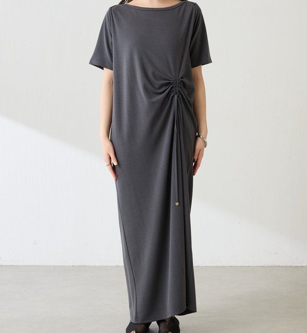  「【接触冷感】フロントドロストカットワンピース」|ワンピース|