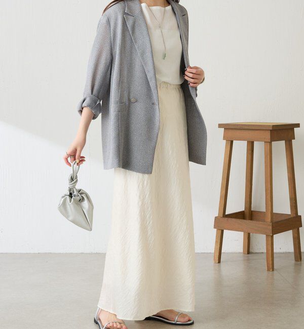  「【上品見え】シアージャガードフレアスカート」|スカート|