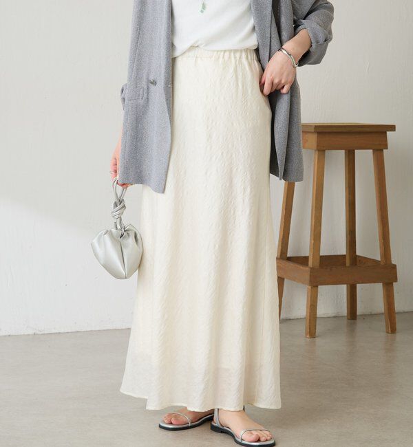  「【上品見え】シアージャガードフレアスカート」|スカート|