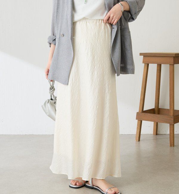  「【上品見え】シアージャガードフレアスカート」|スカート|