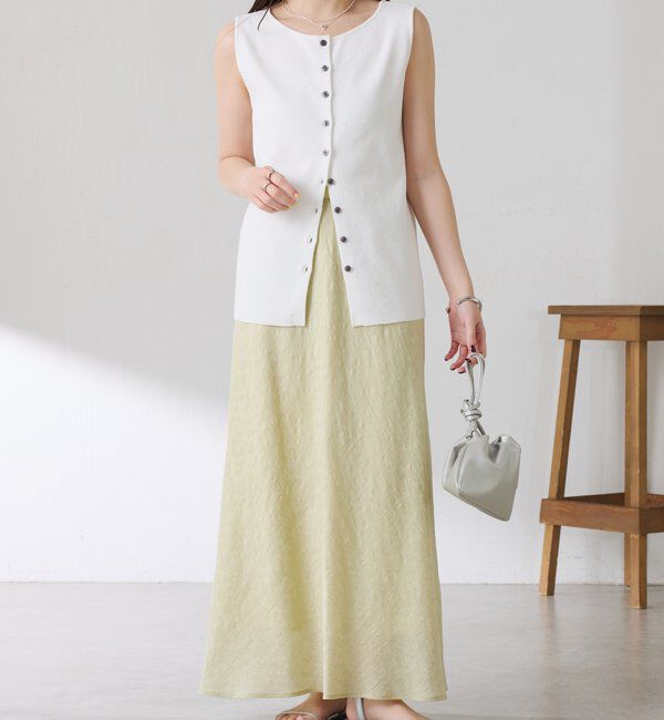  「【上品見え】シアージャガードフレアスカート」|スカート|