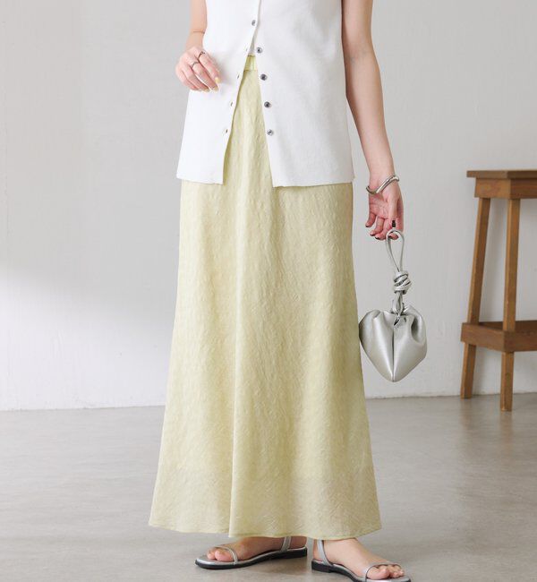  「【上品見え】シアージャガードフレアスカート」|スカート|