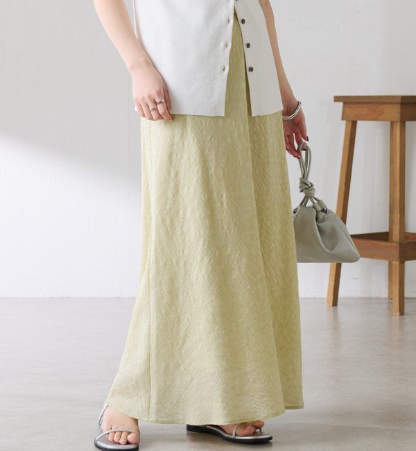  「【上品見え】シアージャガードフレアスカート」|スカート|