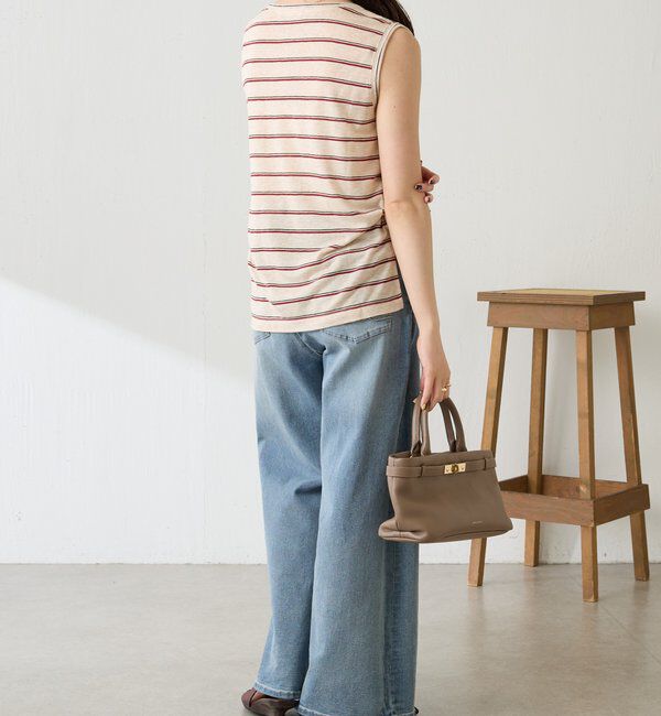  「シアーボーダーナンバーロゴノースリーブ」|Tシャツ・カットソー|