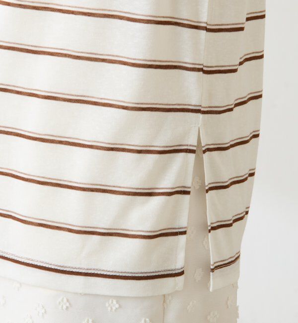  「シアーボーダーナンバーロゴノースリーブ」|Tシャツ・カットソー|