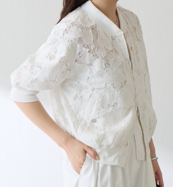  「ローン&times;レースキルトブルゾン」|ベスト・ジレ|