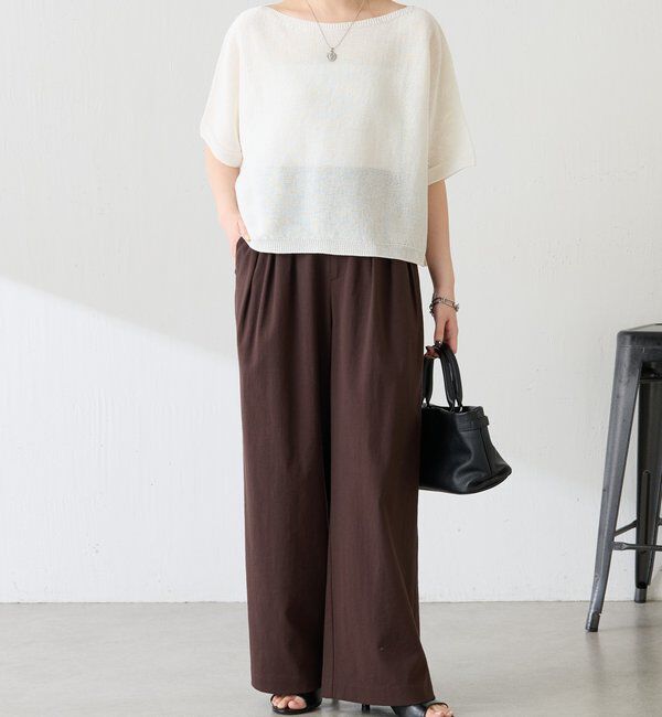  「【二の腕カバー】シャーリーカーンハーフスリーブニット」|ニット・セーター|