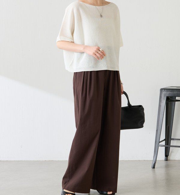  「【二の腕カバー】シャーリーカーンハーフスリーブニット」|ニット・セーター|