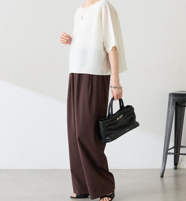  「【二の腕カバー】シャーリーカーンハーフスリーブニット」|ニット・セーター|