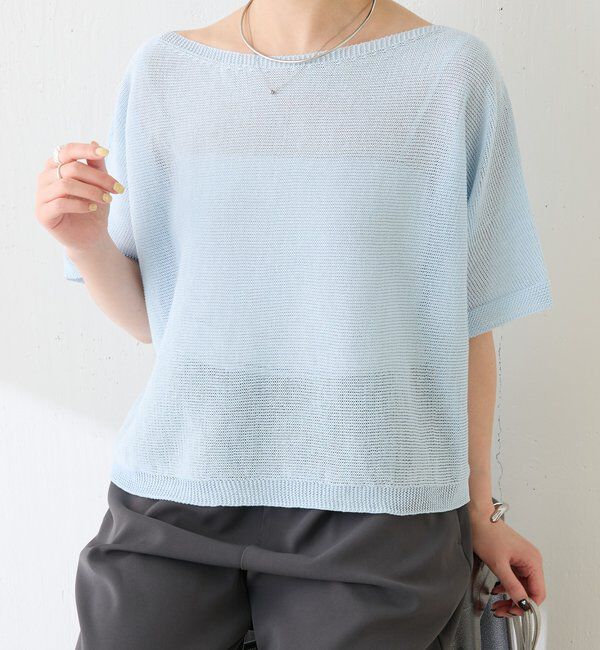  「【二の腕カバー】シャーリーカーンハーフスリーブニット」|ニット・セーター|