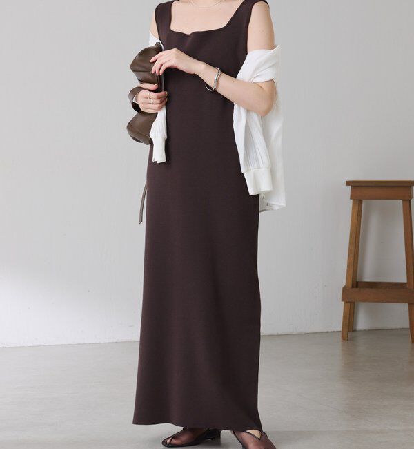  「【前後２通り/２サイズ展開】ミラノリブニットワンピース」|ワンピース|