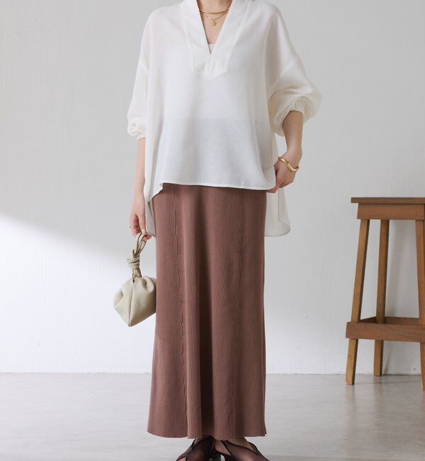  「【夏にも着れる長袖】ヴィンテージメッシュブラウス」|シャツ・ブラウス|