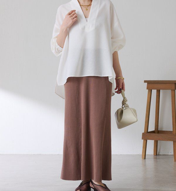  「【夏にも着れる長袖】ヴィンテージメッシュブラウス」|シャツ・ブラウス|