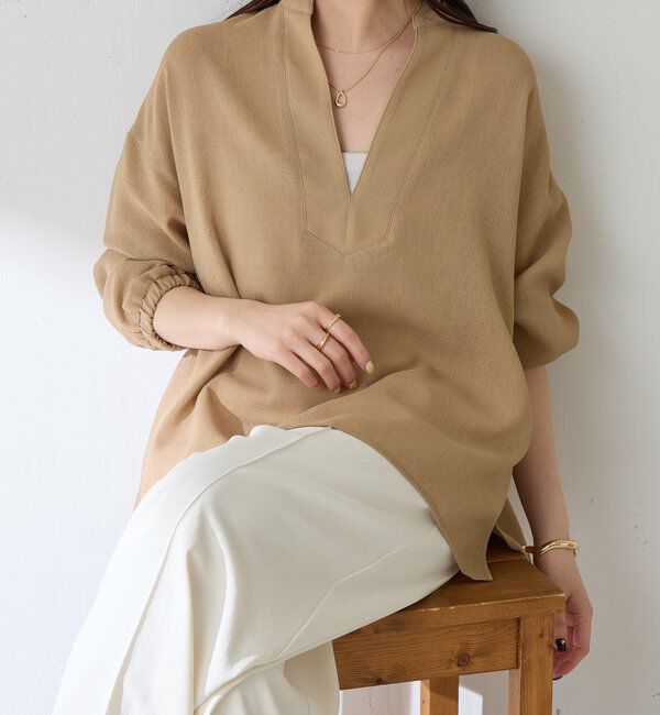  「【夏にも着れる長袖】ヴィンテージメッシュブラウス」|シャツ・ブラウス|