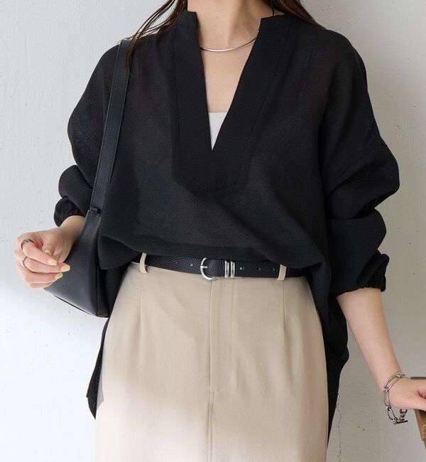  「【夏にも着れる長袖】ヴィンテージメッシュブラウス」|シャツ・ブラウス|