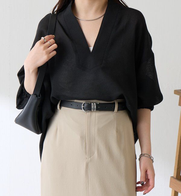  「【夏にも着れる長袖】ヴィンテージメッシュブラウス」|シャツ・ブラウス|