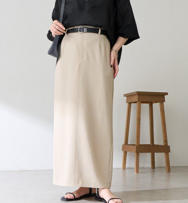  「【高機能/２サイズ展開】ジャージタイトスカート/セットアップ可」|スカート|