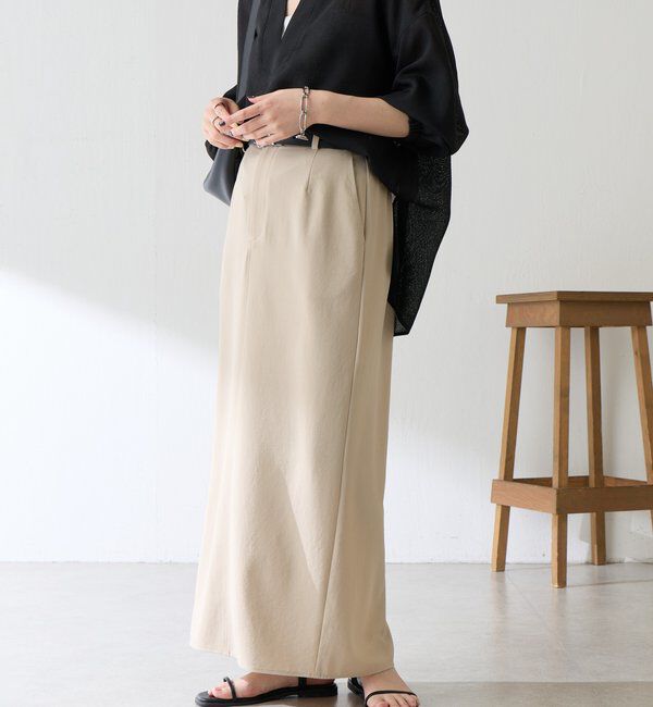  「【高機能/２サイズ展開】ジャージタイトスカート/セットアップ可」|スカート|