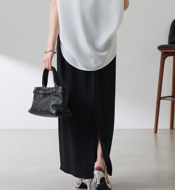  「【高機能/２サイズ展開】ジャージタイトスカート/セットアップ可」|スカート|