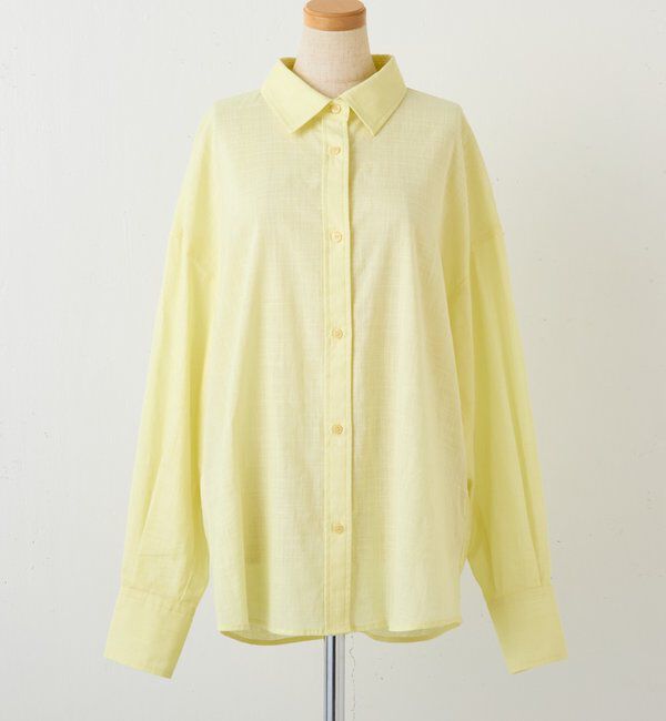  「【涼しく着れる】麻混バックツイストシャツ」|シャツ・ブラウス|