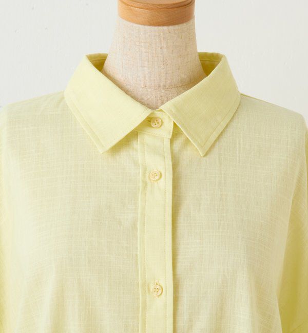  「【涼しく着れる】麻混バックツイストシャツ」|シャツ・ブラウス|