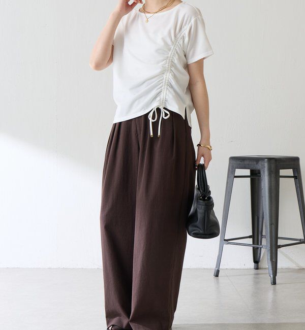  「【オンライン限定アイテム】ドロストＴブラウス」|Tシャツ・カットソー|