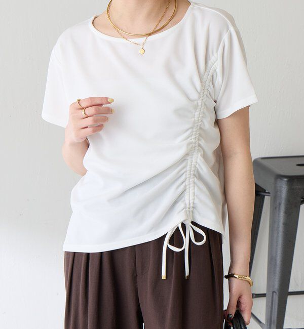  「【オンライン限定アイテム】ドロストＴブラウス」|Tシャツ・カットソー|