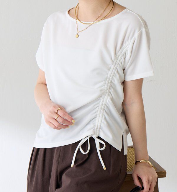  「【オンライン限定アイテム】ドロストＴブラウス」|Tシャツ・カットソー|