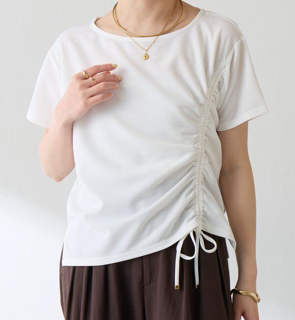  「【オンライン限定アイテム】ドロストＴブラウス」|Tシャツ・カットソー|