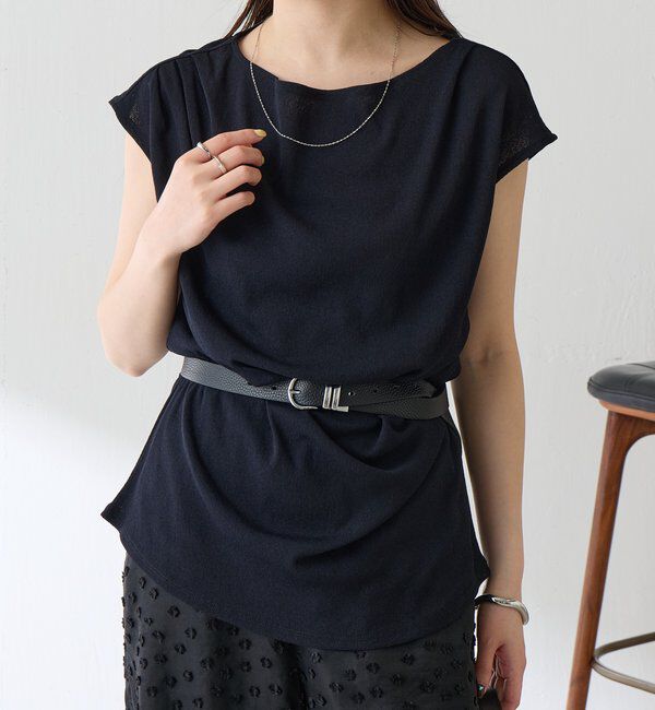  「【上品見えカットソー/シアー】アシメタックフレンチカットソー」|Tシャツ・カットソー|