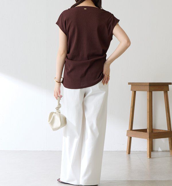  「【上品見えカットソー/シアー】アシメタックフレンチカットソー」|Tシャツ・カットソー|