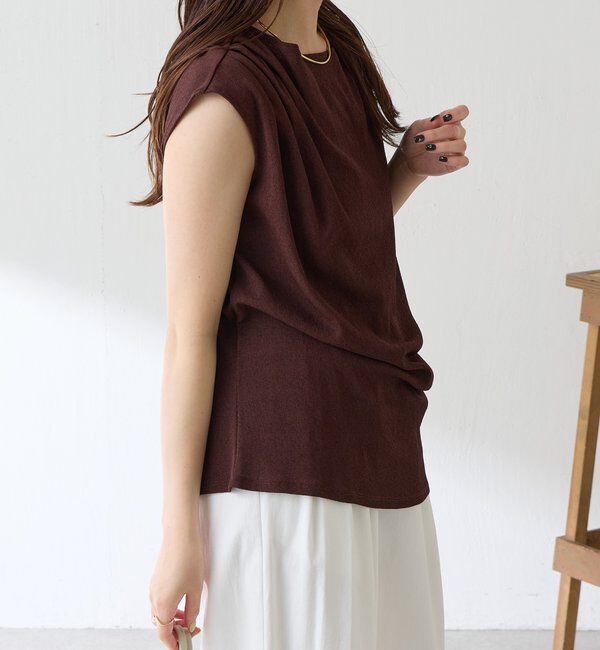  「【上品見えカットソー/シアー】アシメタックフレンチカットソー」|Tシャツ・カットソー|